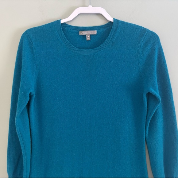 Neiman Marcus 100% Cashmere Bright Blue Sweater Dress Size M - Picture 3 of 13